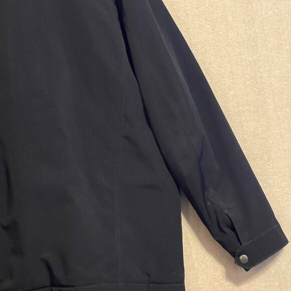 Perry Ellis Jacket Coat Men's XL Black Zippered Pockets Portfolio Poly Tech - Picture 11 of 11